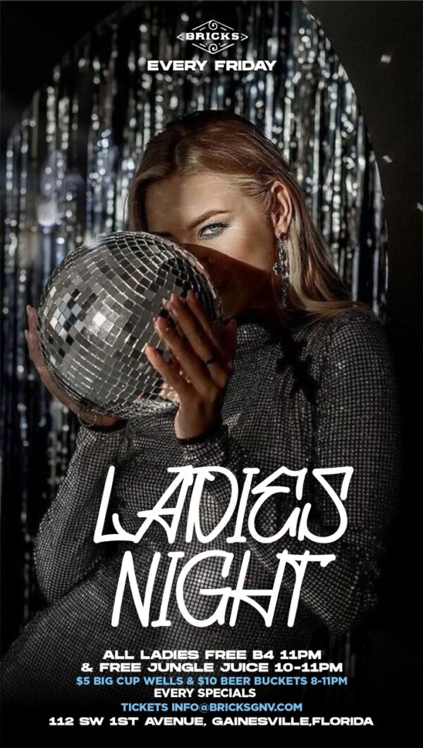 Friday October 18, 2024: Ladies Drink For Free 10-11PM